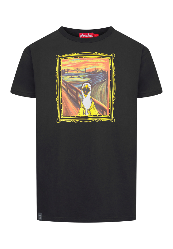 Schreimöwe Herren T-Shirt -Jet Black Schwarz